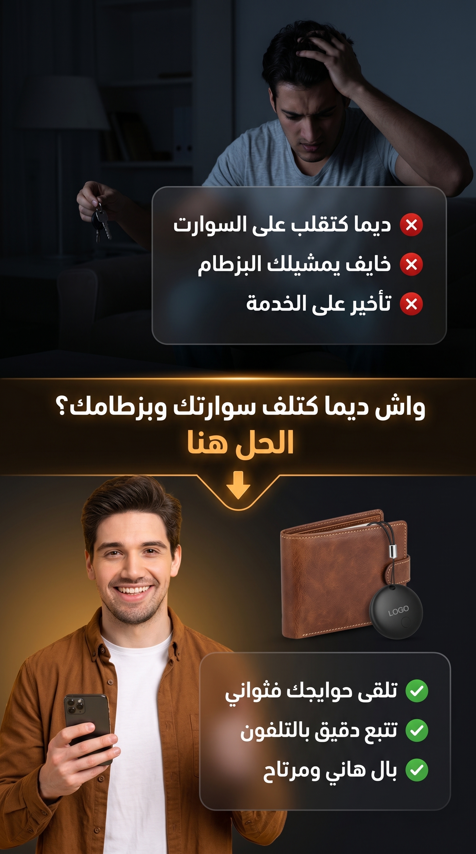 جهاز تتبع ذكي Uniean F08 للمفاتيح والمحافظ