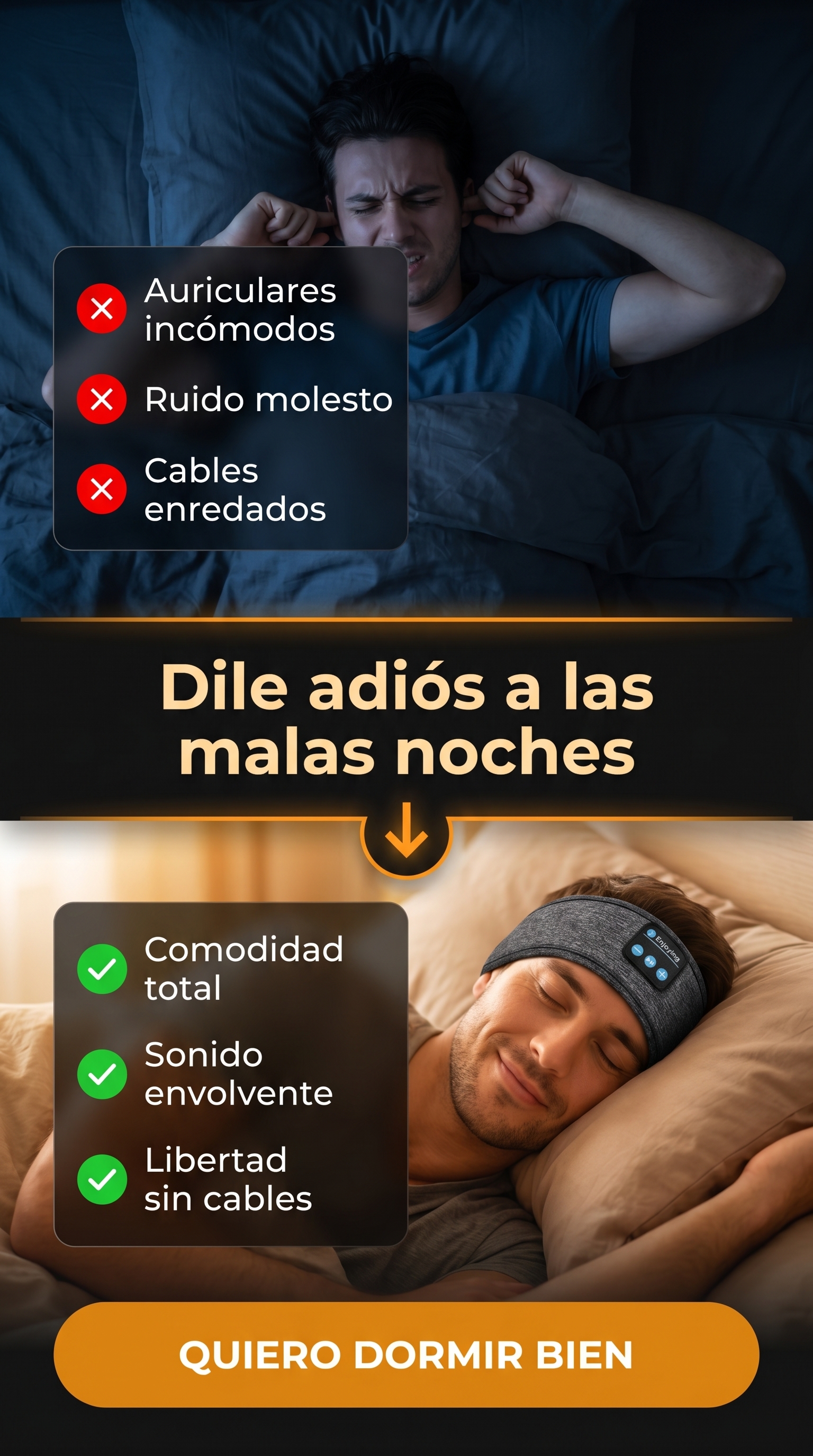 Diadema Bluetooth para Dormir y Deporte