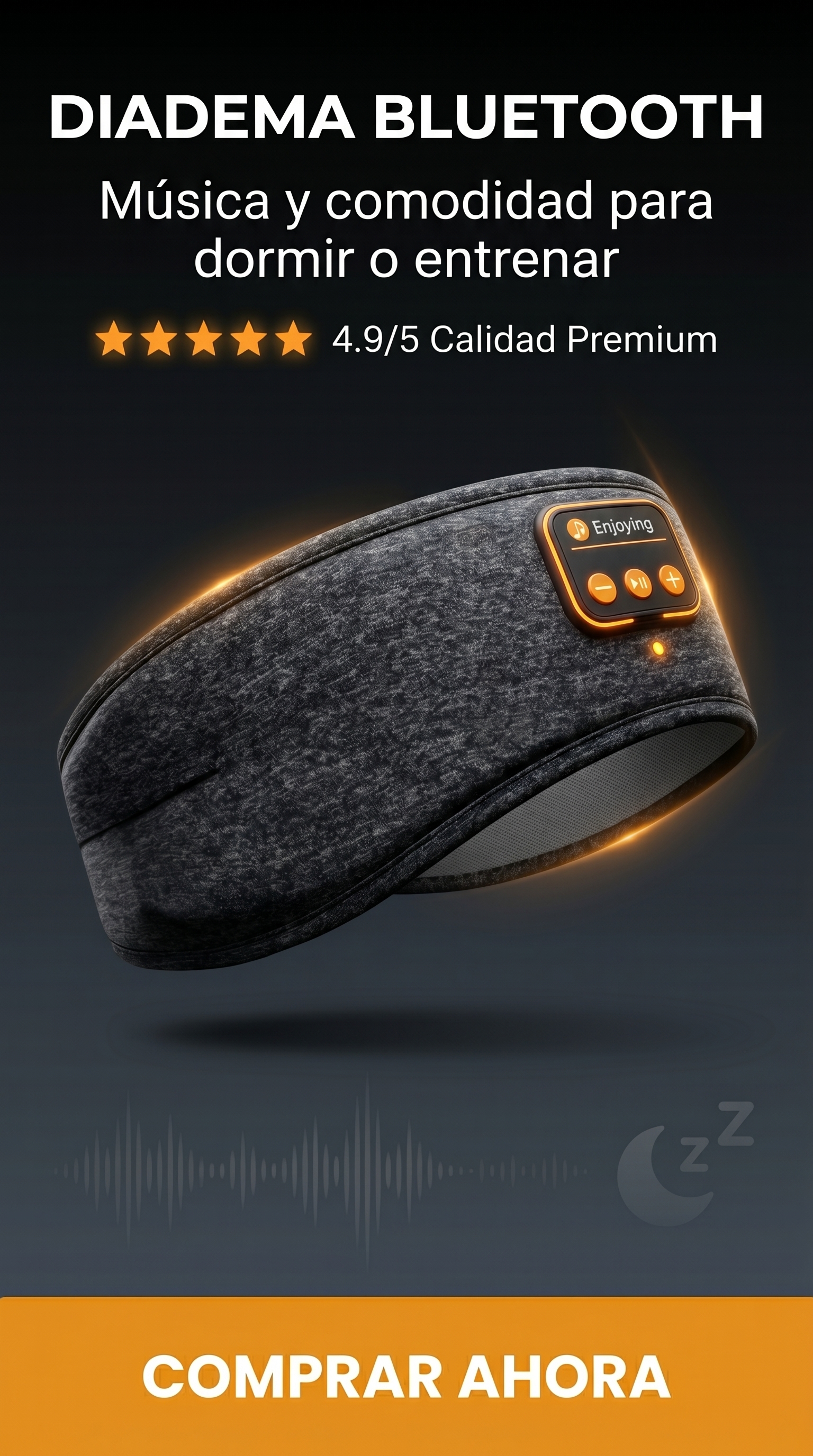 Diadema Bluetooth - Auriculares para dormir y deporte