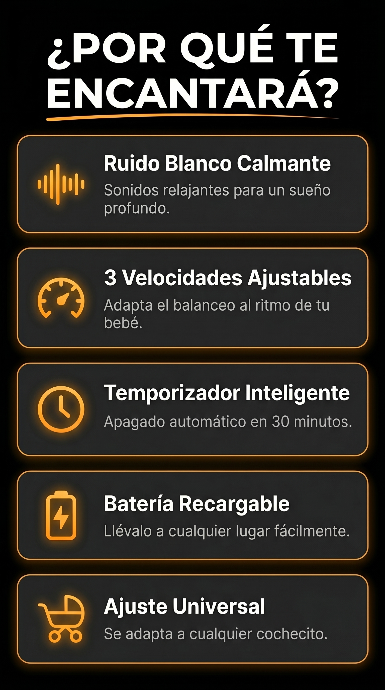Mecedora Automática para Cochecito con Ruido Blanco