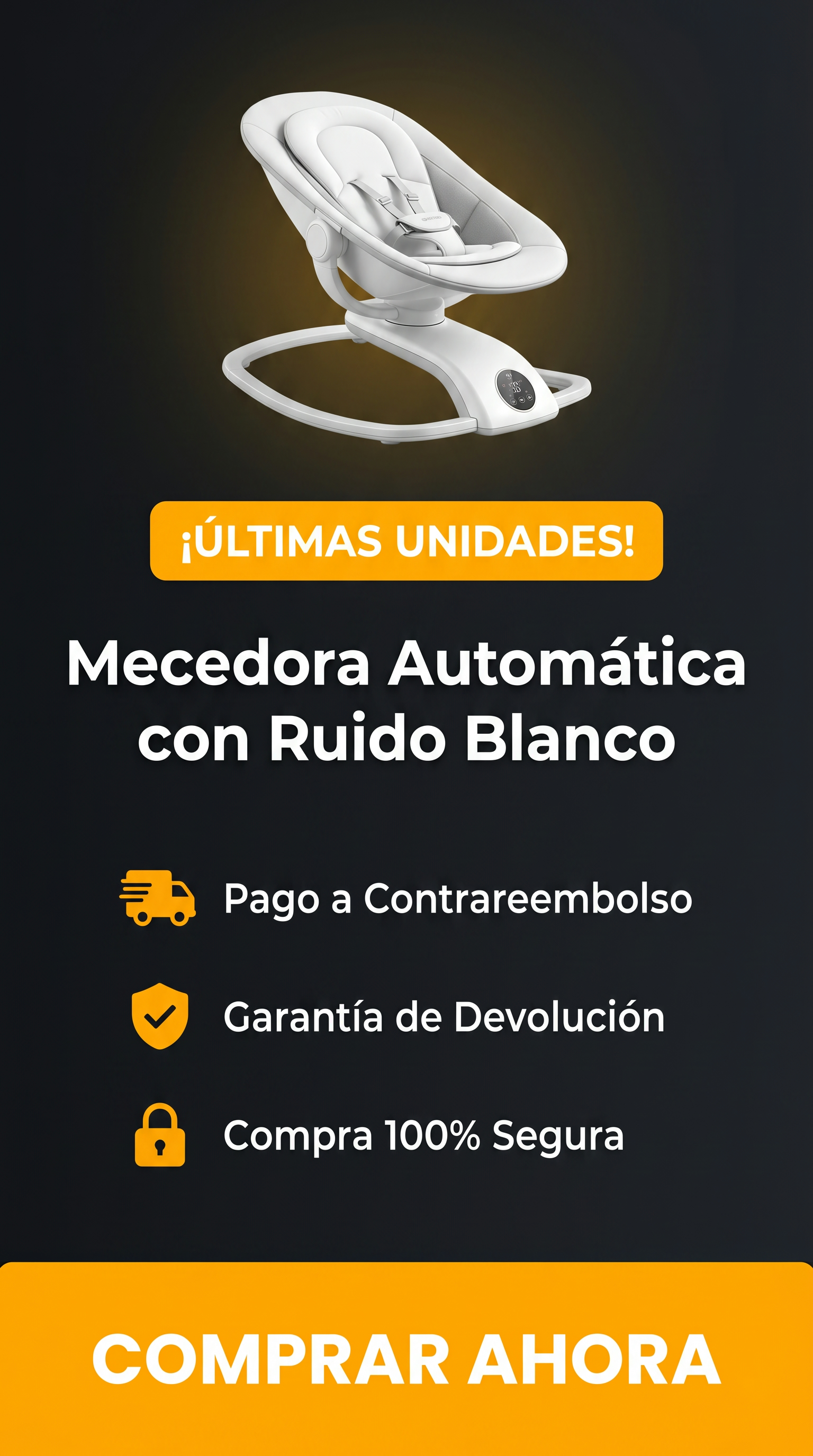 Mecedora Automática para Cochecito con Ruido Blanco