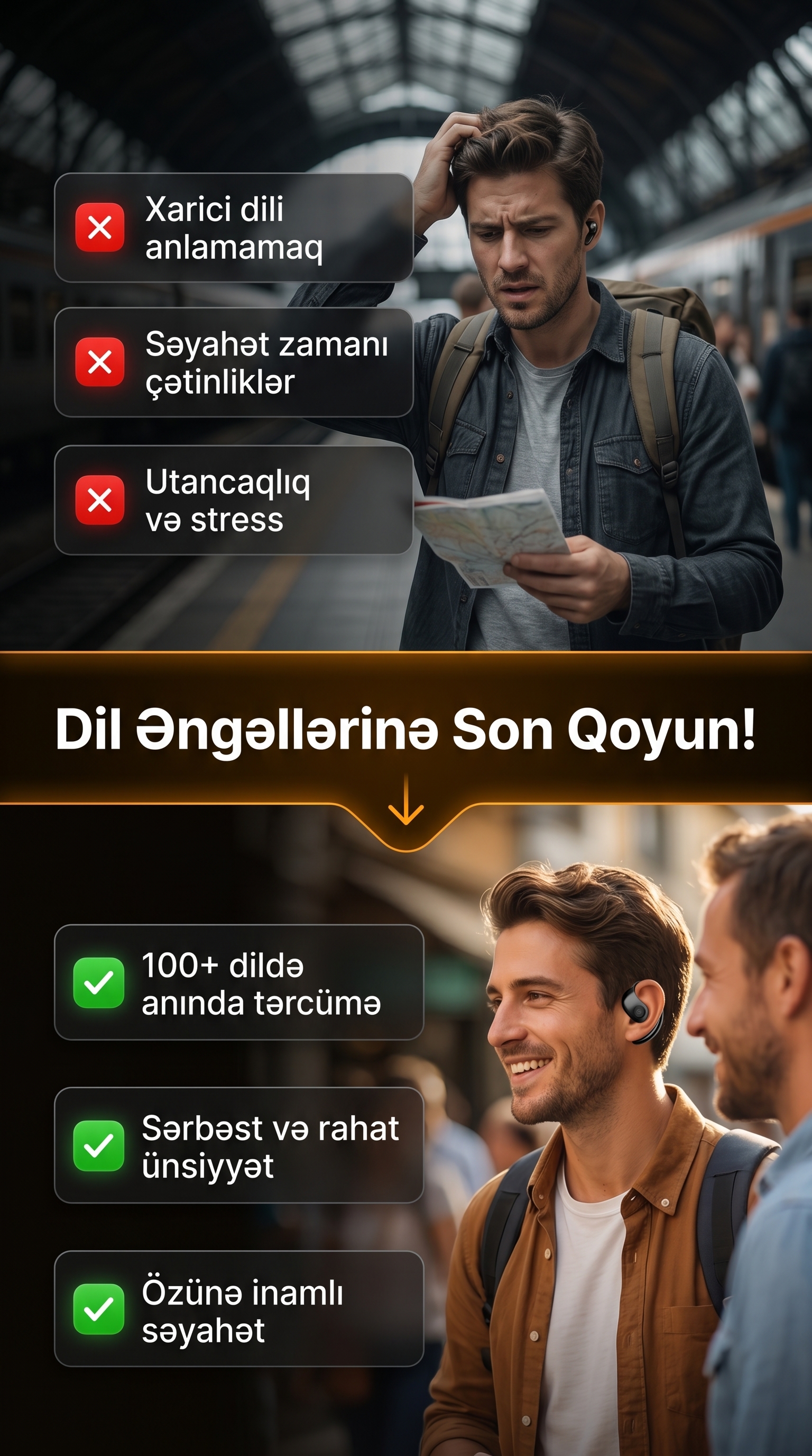 AI Real-Time Translator Earbuds 100+ Languages